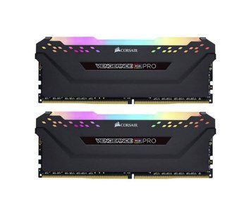 Пам'ять для настільних комп'ютерів Corsair 16 GB (2x8GB) DDR4 3200 MHz Vengeance RGB Pro Black (CMW16GX4M2C3200C16) 338319 фото