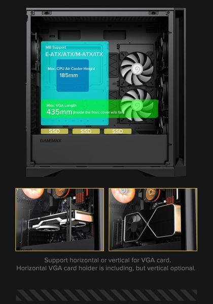 Корпус GameMax Leader TG Black 628341ua фото