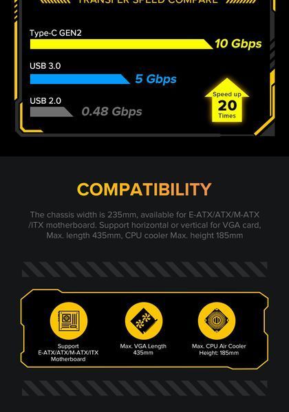 Корпус GameMax Leader TG Black 628341ua фото