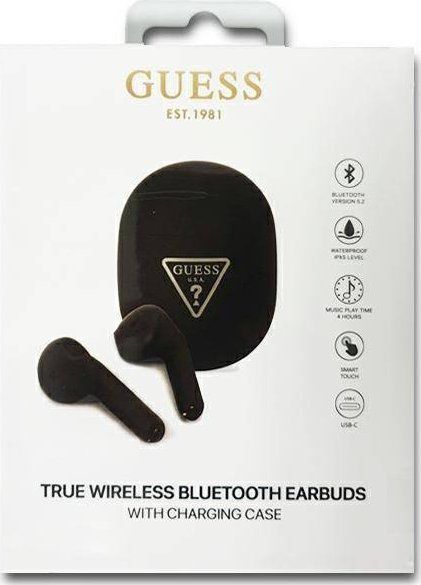 Наушники TWS Guess Triangle Logo Black (GUTWST82TRK) 620618 фото