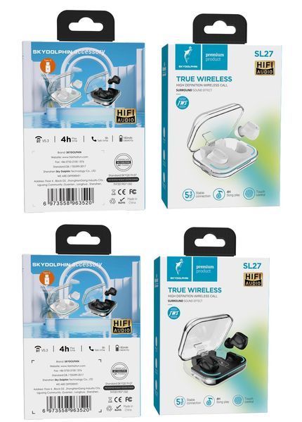 Наушники TWS SkyDolphin SL27 White (SDBTE-000191) 579281ua фото
