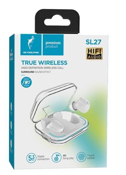 Наушники TWS SkyDolphin SL27 White (SDBTE-000191) 579281ua фото
