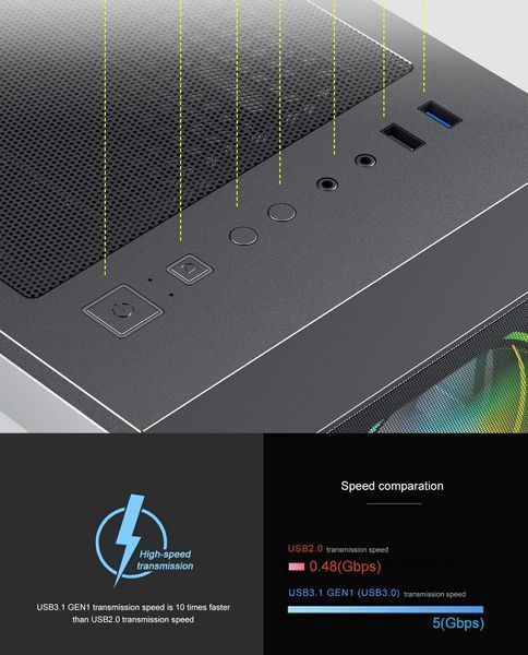 Корпус GameMax Aero Mini Black 630500ua фото