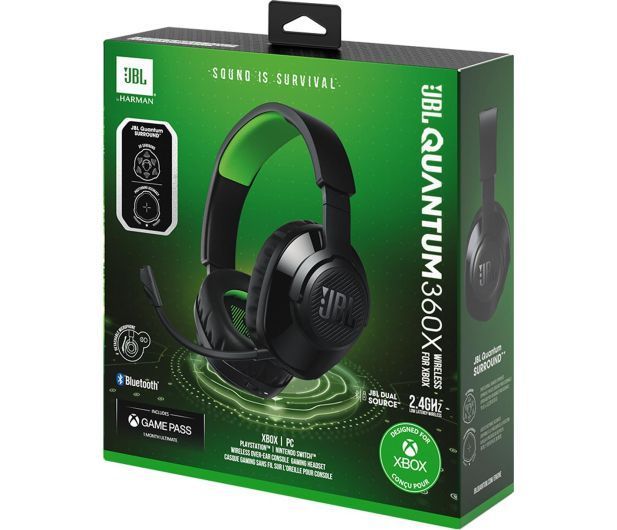 Наушники с микрофоном JBL Quantum 360X Wireless for XBOX (JBLQ360XWLBLKGRN) 476676 фото