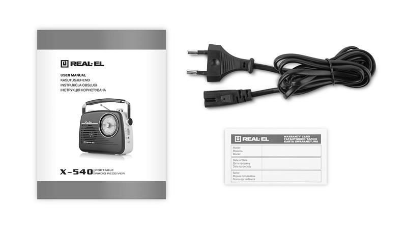 Радіоприймач Real-El X-540 Black-Yellow 580248ua фото