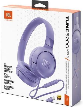 Наушники с микрофоном JBL Tune 520C USB-C Purple (JBLT520CPUR) 608451ua фото