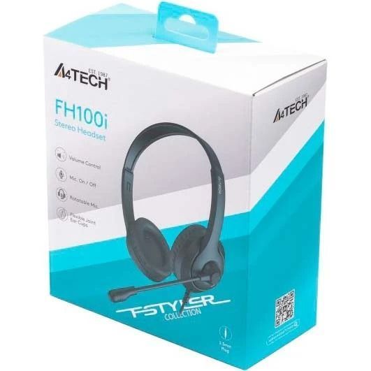 Навушники з мікрофоном A4Tech FH100i Stone Black 579321ua фото