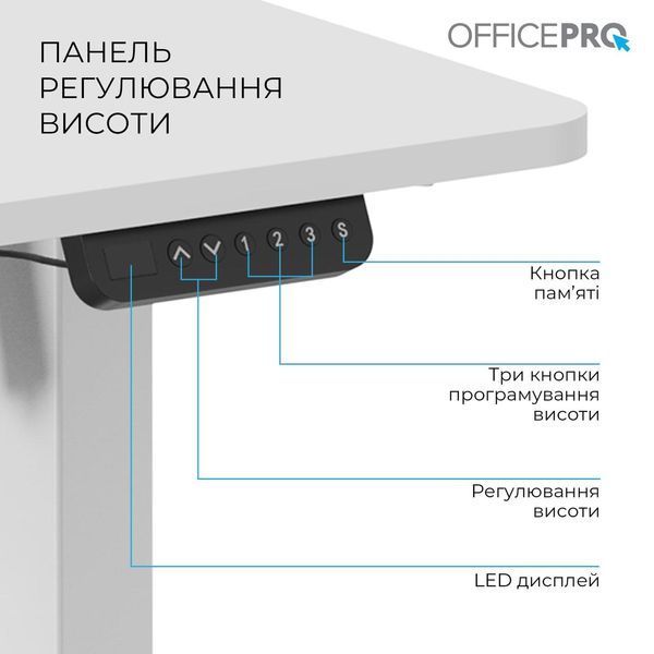 Комп'ютерний стіл OfficePro ODE1670W White 622981ua фото