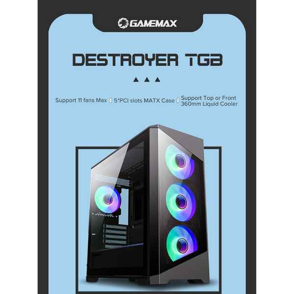 Корпус GameMax Destroyer TG Black 628297ua фото