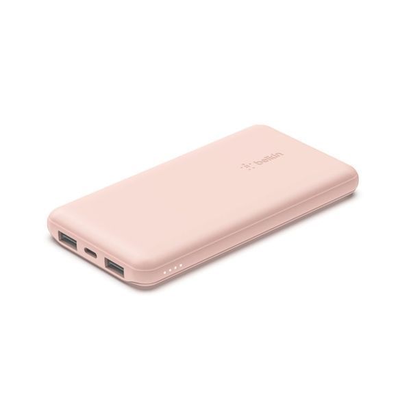 Зовнішній акумулятор (павербанк) Belkin 10000mAh 15W Dual USB-A USB-C rose gold (BPB011BTRG) 613622ua фото