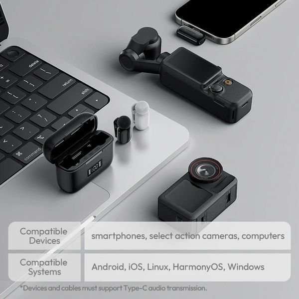 Микрофонная радиосистема для камеры для смартфона Ulanzi A200 Mini Mic (A046) 627207ua фото