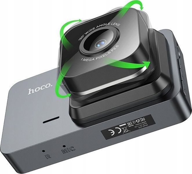 Автомобільний відеореєстратор Hoco DV9 Black (6942007633345) 589178ua фото