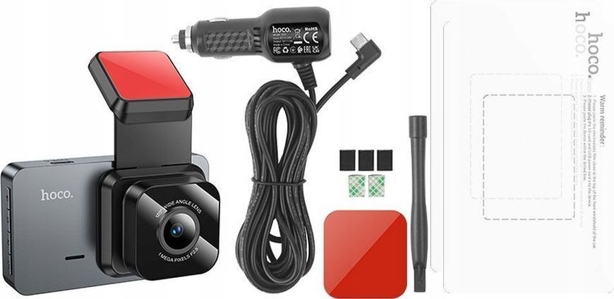 Автомобільний відеореєстратор Hoco DV9 Black (6942007633345) 589178ua фото