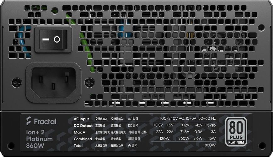 Блок живлення Fractal Design Ion+ 2 Platinum 860W (FD-P-IA2P-860) 357709ua фото
