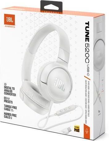 Навушники з мікрофоном JBL Tune 520C USB-C White (JBLT520CWHT) 608452ua фото