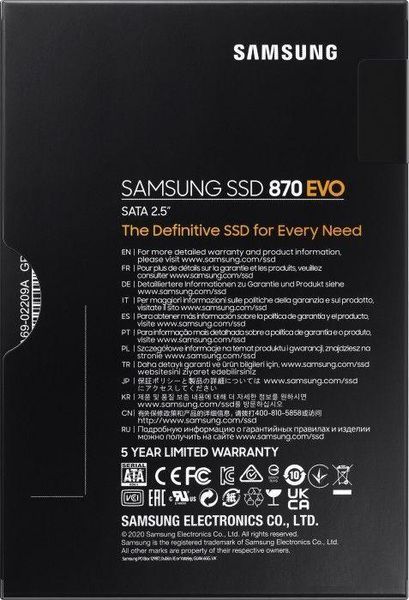 SSD накопичувач Samsung 870 EVO 1 TB (MZ-77E1T0B) 336035ua фото