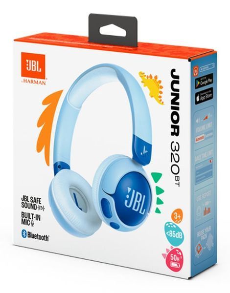 Наушники с микрофоном JBL Junior 320BT Blue (JBLJR320BTBLU) 571386ua фото