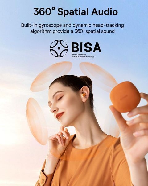 Наушники TWS Baseus AirNora 2 Orange (NGTW320207) 532523ua фото