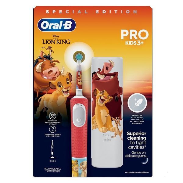 Електрична зубна щітка Oral-B D103.413.2KX Vitality Pro Kids The Lion King Special Edition 616511ua фото