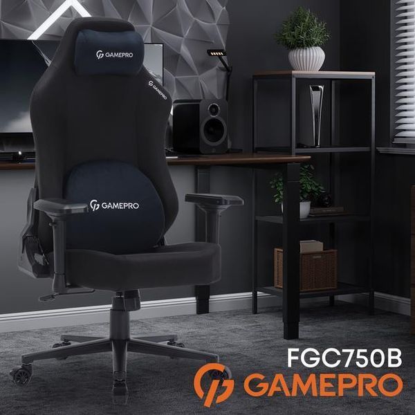 Комп'ютерне крісло для геймера GamePro FGC750 Fabric Black (FGC750B) 578355ua фото