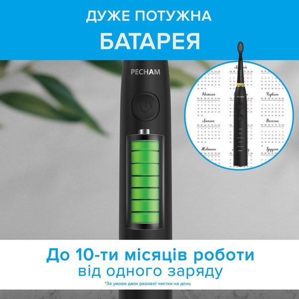 Електрична зубна щітка Pecham Black Travel PC-085 622832ua фото
