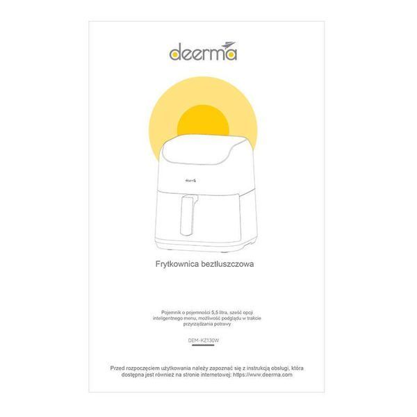 Мультипечь (аэрофритюрница) Deerma Air Fryer KZ130 (DEM-KZ130W) 502628 фото