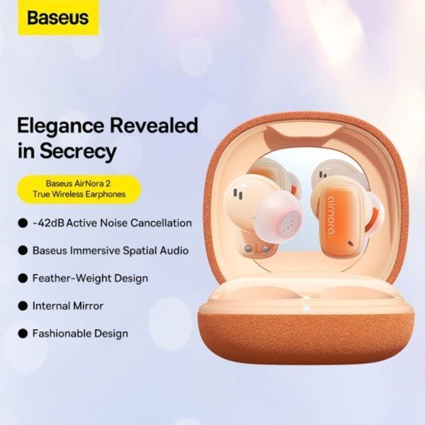 Наушники TWS Baseus AirNora 2 Orange (NGTW320207) 532523ua фото