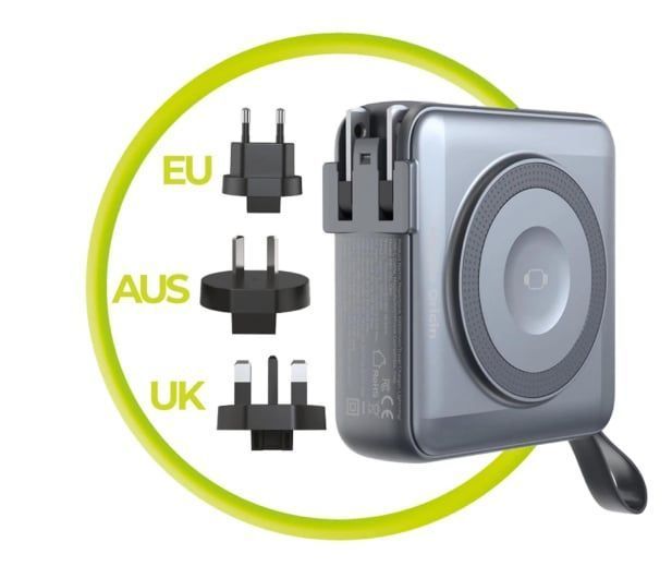 Внешний аккумулятор (павербанк) Mobile Origin Travel Charger 10000 mAh Lightning/USBC Gray (PBT-03L-GRY) 618131 фото
