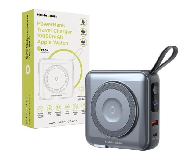 Внешний аккумулятор (павербанк) Mobile Origin Travel Charger 10000 mAh Lightning/USBC Gray (PBT-03L-GRY) 618131 фото