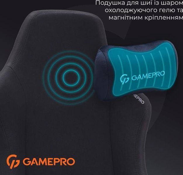 Комп'ютерне крісло для геймера GamePro FGC750 Fabric Black (FGC750B) 578355ua фото