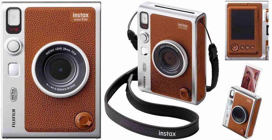 Фотокамера миттєвого друку Fujifilm Instax mini EVO Brown (16812534) 490807 фото