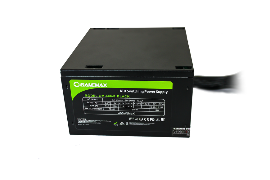 Блок живлення GameMax GM-400-8CM Black 630401ua фото