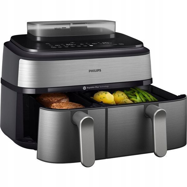 Мультипечь (аэрофритюрница) Philips Dual Basket Airfryer 5000 Series NA555/00 595511ua фото