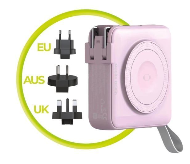 Внешний аккумулятор (павербанк) Mobile Origin Travel Charger 10000 mAh Lightning/USBC Pink (PBT-03L-PNK) 618132 фото