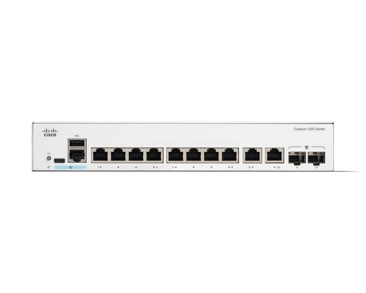 Комутатор керований рівня 2 Cisco Catalyst 1200 (C1200-8T-E-2G) 518338ua фото