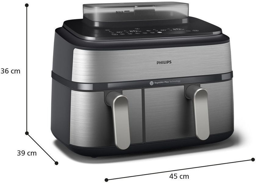 Мультипечь (аэрофритюрница) Philips Dual Basket Airfryer 5000 Series NA555/00 595511ua фото