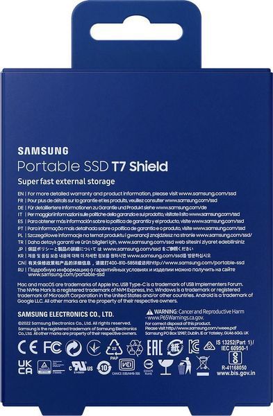 SSD накопичувач Samsung T7 Shield 2 TB Blue (MU-PE2T0R) 364795ua фото
