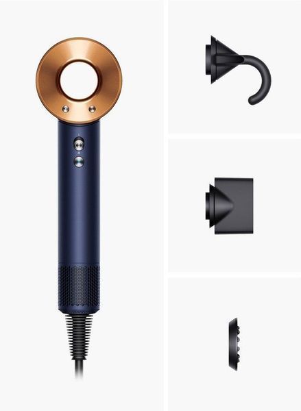Фен Dyson HD07 Supersonic Straight+Wavy Prussian Blue/Rich Copper (113277-01) 611374ua фото