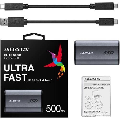 SSD накопичувач Adata Elite SE880 500 GB (AELI-SE880-500GCGY) 458722 фото