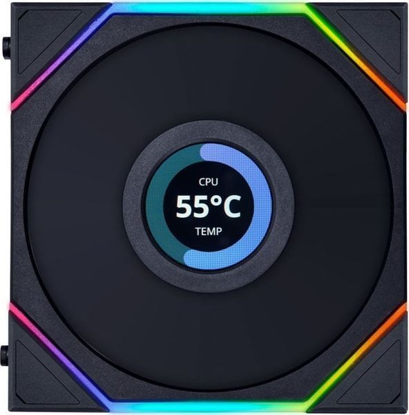 Вентилятор Lian Li Uni Fan TL LCD 120 Black 3-Pack (G99.12TLLCD3B.00) 550342 фото