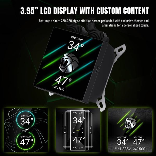 Водяне охолодження GameMax Glacier 240 LCD BK 627996ua фото