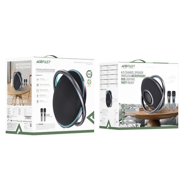 Портативна колонка Acefast K5 Max portable wireless speaker Black (6974316285670) 627260ua фото