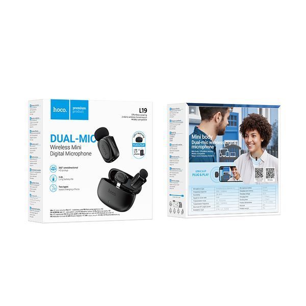 Мікрофонна радіосистема для сматрфону Hoco L19 Graceful wireless microphone 627210ua фото