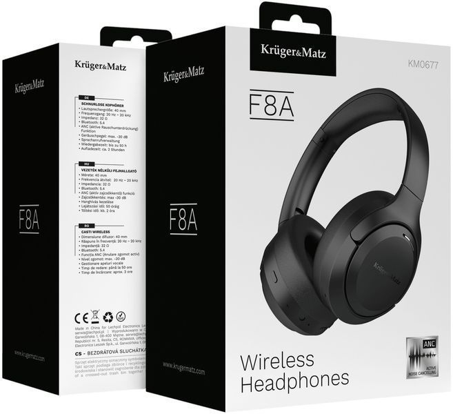 Навушники з мікрофоном Kruger&Matz F8A Black 620825 фото