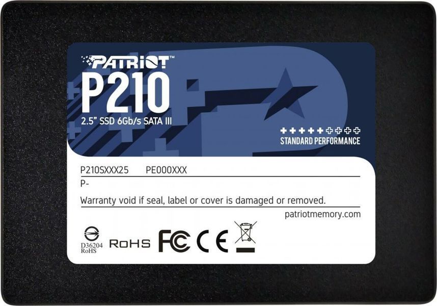 SSD накопичувач Patriot P210 128 GB (P210S128G25) 531125ua фото